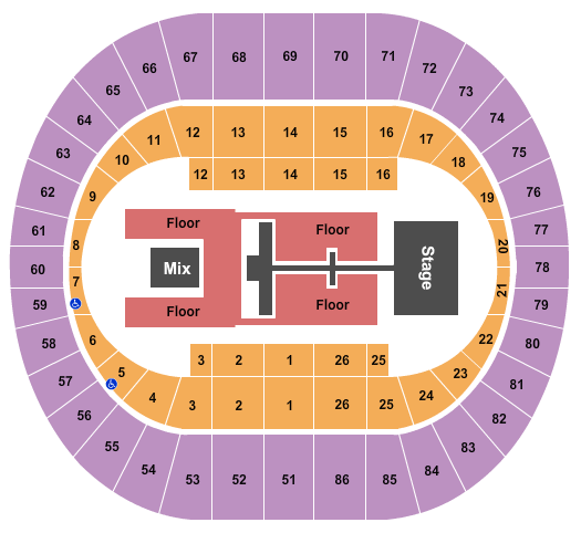 Portland Veterans Memorial Coliseum TobyMac Seating Chart