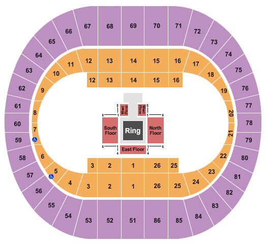 Portland Veterans Memorial Coliseum WWE Seating Chart