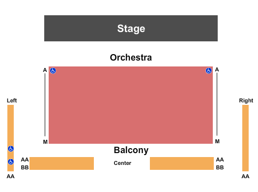 Sheila & Hughes Potiker Theatre at Mandell Weiss Center End Stage Seating Chart