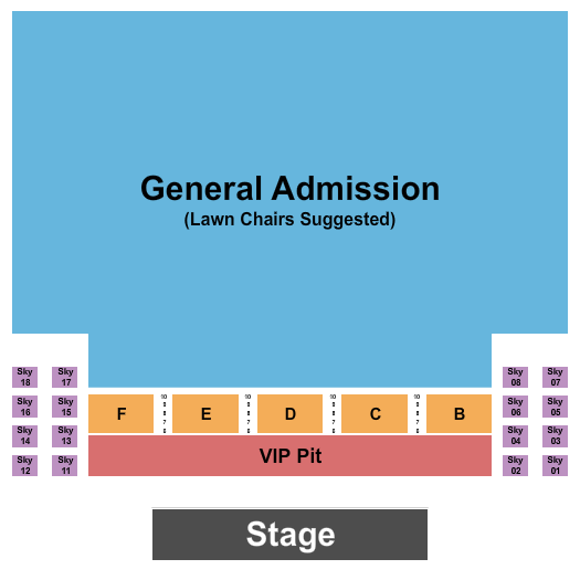 Potosi Live VIP Pit Seating Chart