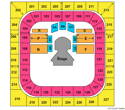 Bank of Springfield Center Quidam Seating Chart