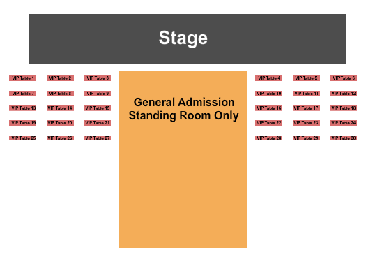 Prairie Knights Casino GA/Tables Seating Chart