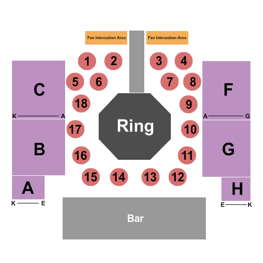 Prairie Knights Casino MMA Seating Chart