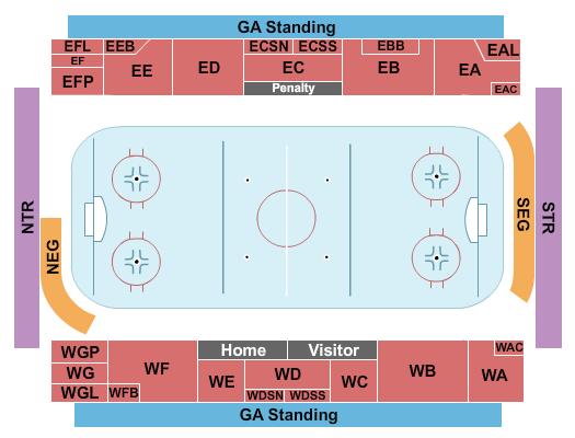 Prairie Lakes Ice Arena Next Event Seating Chart