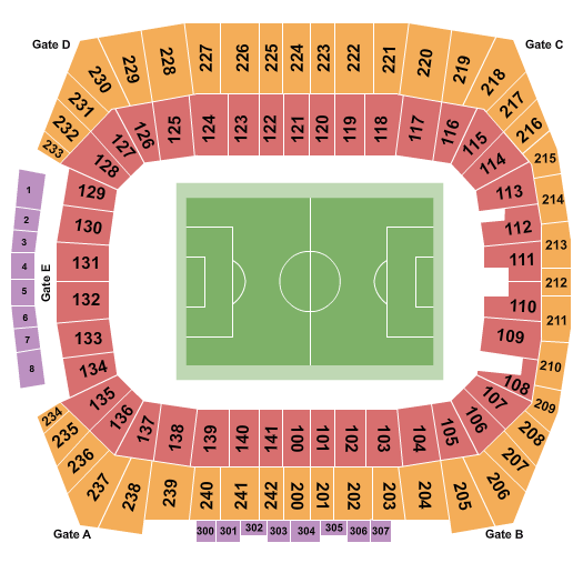 Pratt and Whitney Stadium At Rentschler Field Soccer Seating Chart