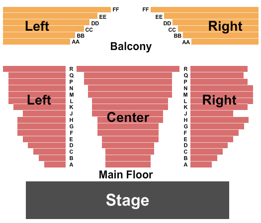 Heinz C. Prechter Educational and Performing Arts Center Endstage Seating Chart