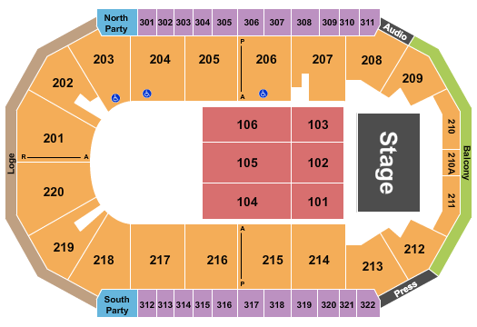 Findlay Toyota Center Endstage 4 Seating Chart