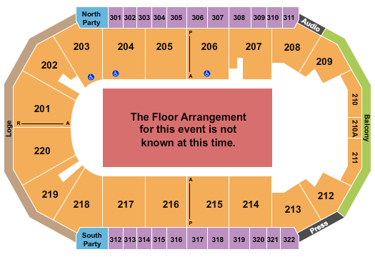 Findlay Toyota Center Generic Floor Seating Chart