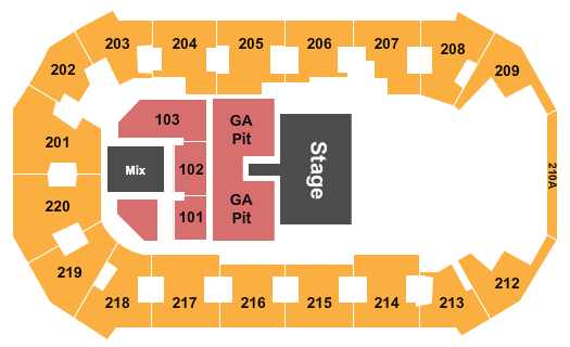 Findlay Toyota Center Justin Moore Seating Chart