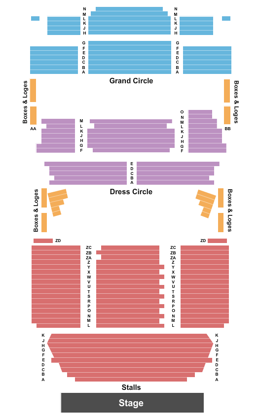 Prince Edward Theatre Seating Map