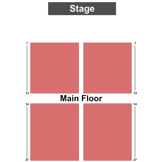 Prince George Conference and Civic Centre End Stage Seating Chart