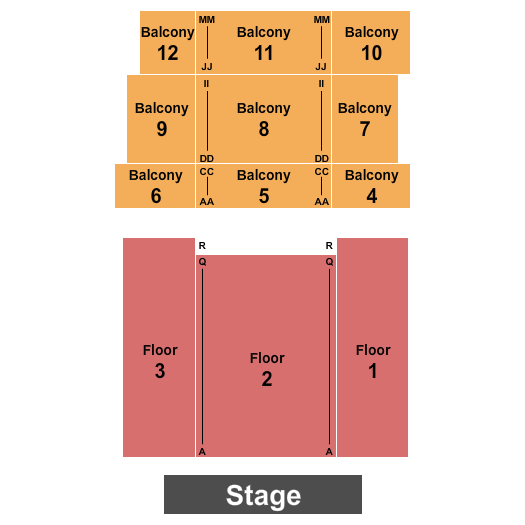 Princess Theatre - Harriman Endstage Seating Chart