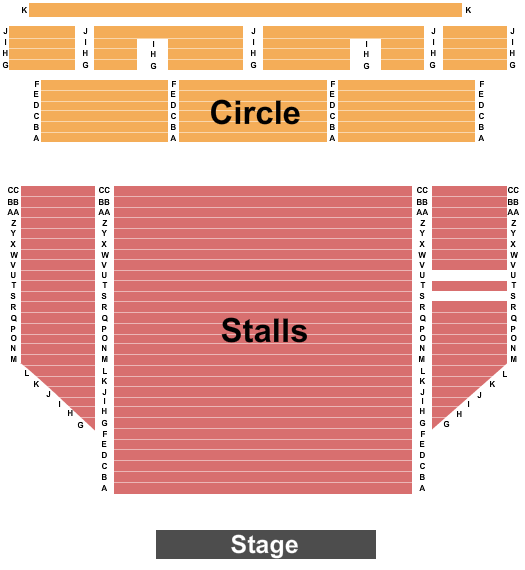 Princess Theatre - Torquay End Stage Seating Chart