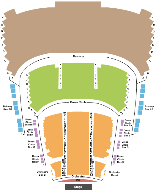 Princess Of Wales Theatre End Stage 2 Seating Chart