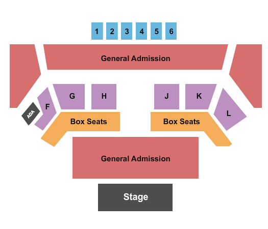 MegaCorp Pavilion GA/RSV F-L/VIP Tables Seating Chart