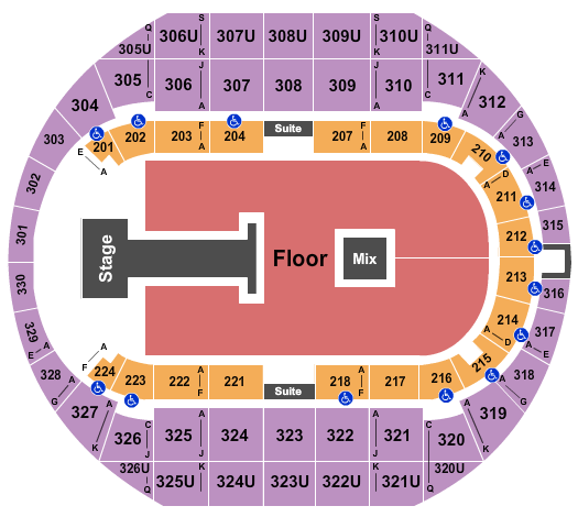 Propst Arena At the Von Braun Center Shinedown Seating Chart