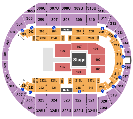 Propst Arena At the Von Braun Center Wrestling - AEW Seating Chart