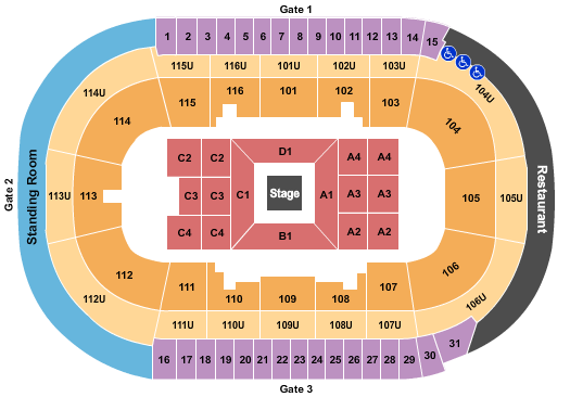 Prospera Place Center Stage Seating Chart