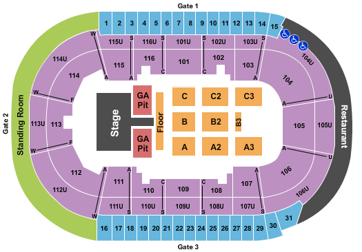 Prospera Place Dierks Bentley Seating Chart