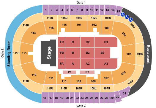 Prospera Place Endstage Floor Seating Chart