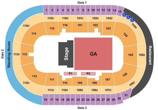 Prospera Place Half House GA Seating Chart