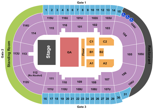 Prospera Place Miranda Lambert Seating Chart