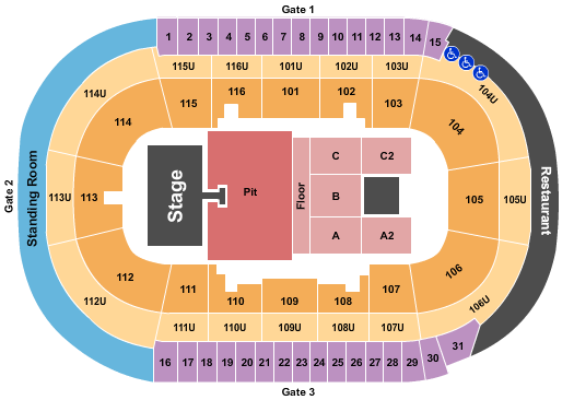 Prospera Place Riley Green Seating Chart