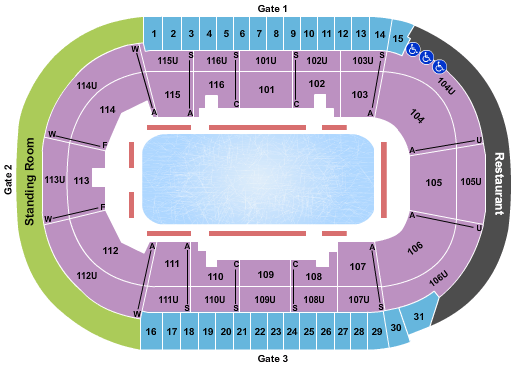 Prospera Place Stars on Ice Seating Chart