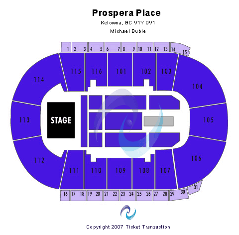 Prospera Place Michael Buble Seating Chart