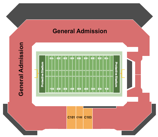 Protective Stadium USFL Seating Chart