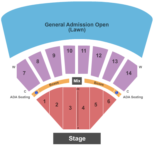 Azura Amphitheater End Stage Seating Chart