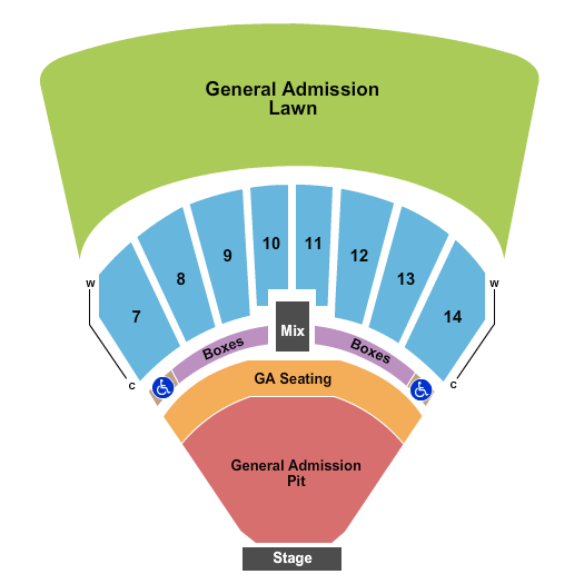 Azura Amphitheater Endstage GA Pit 2 Seating Chart