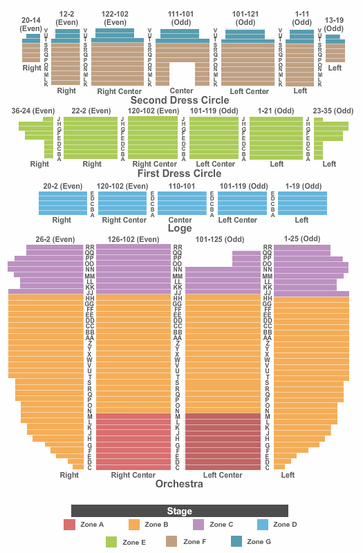 King Center For The Performing Arts Seating Chart