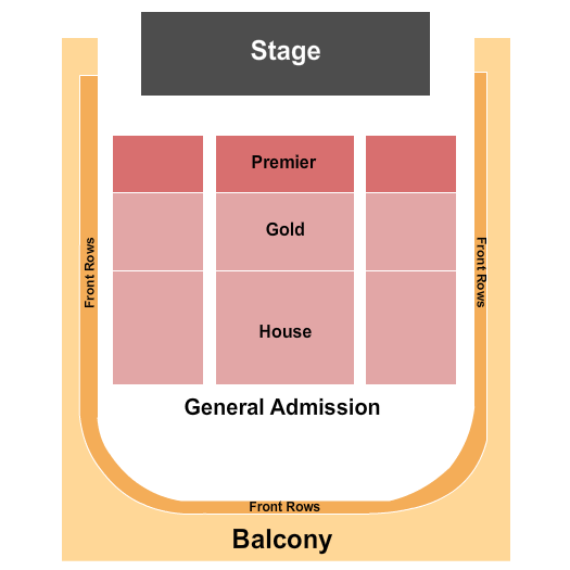Provincetown Town Hall Endstage Premier/Gold/House Seating Chart