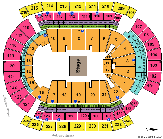 Prudential Center 2010 NBA Draft Seating Chart