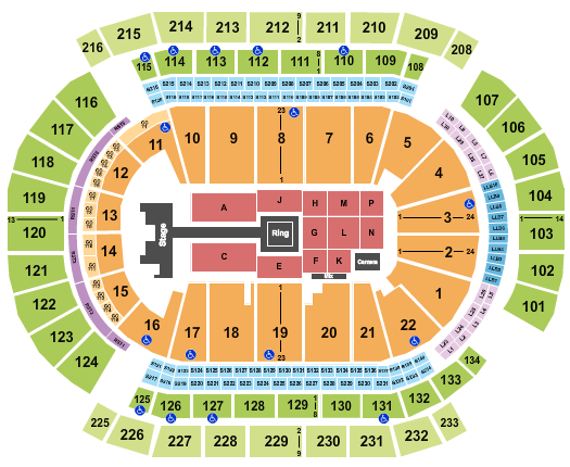 Prudential Center AEW -2 Seating Chart