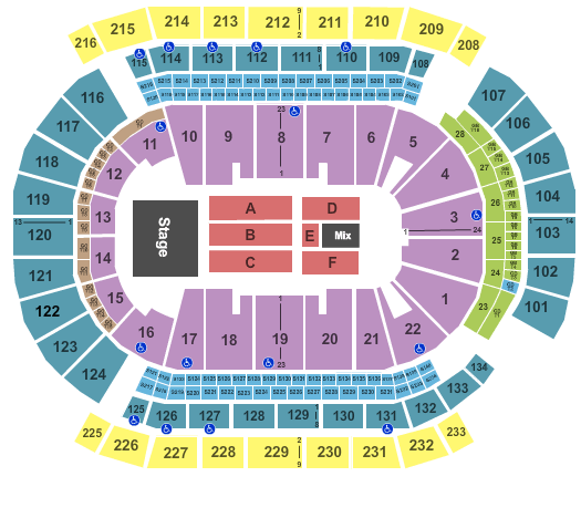 Prudential Center Andrea Bocelli Seating Chart