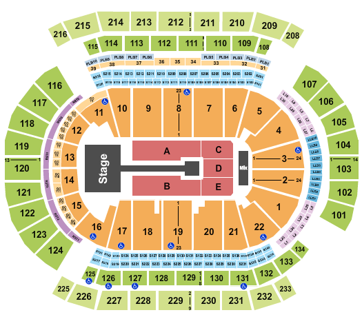 Seatmap for prudential center