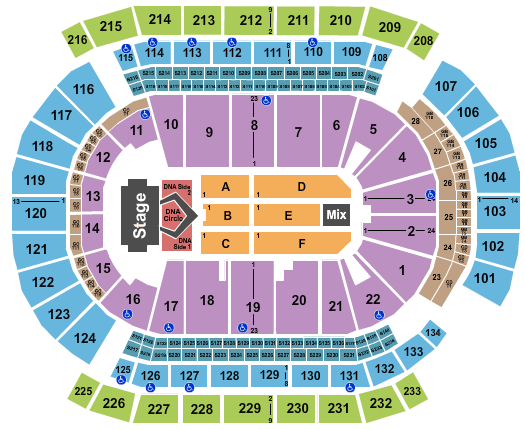 prudential seating center chart newark tickets garth brooks concert nj events map charts pentatonix buble stub michael concerts jersey venue