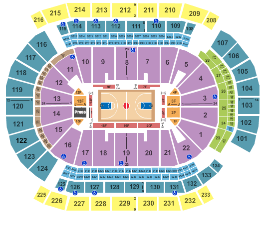 Prudential Center Interactive Seating Chart