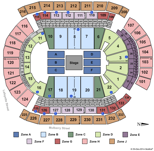 Prudential Center Center Stage Int Zone Seating Chart