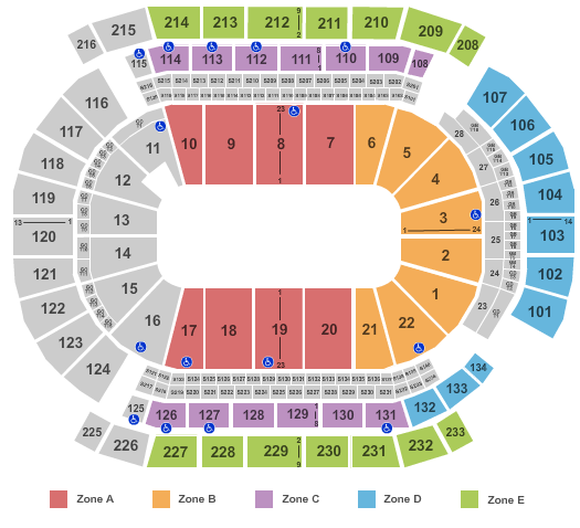 Prudential Center Circus Zone Seating Chart