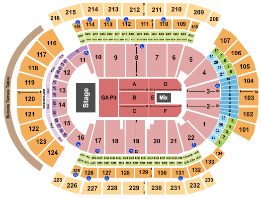 Prudential Center Dan and Shay Seating Chart