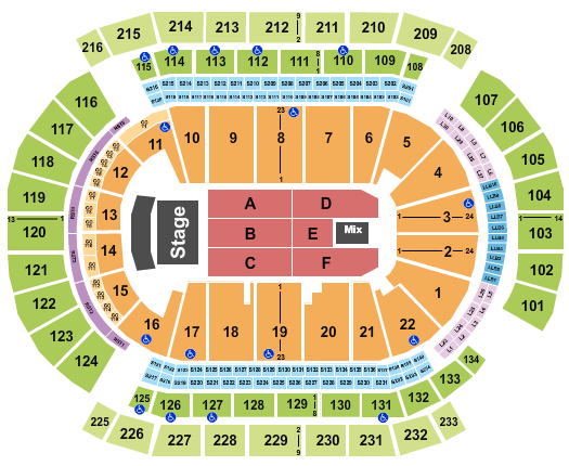 Prudential Center End Stage Seating Chart