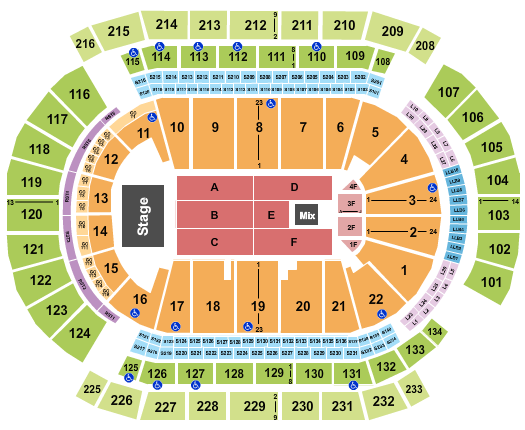 seating chart for Prudential Center - Endstage 2 - eventticketscenter.com