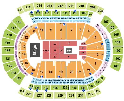 Prudential Center Endstage Floor Pit Seating Chart