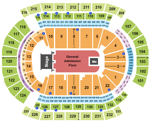 Prudential Center Endstage GA Floor 3 Seating Chart
