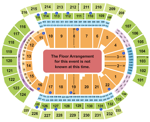 Prudential Center Generic Floor Seating Chart