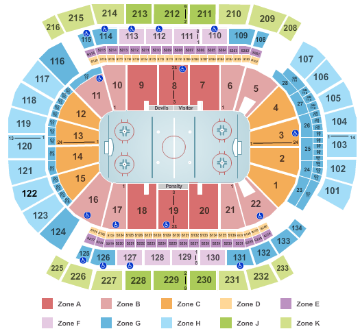 Prudential Arena Newark Nj Seating Chart