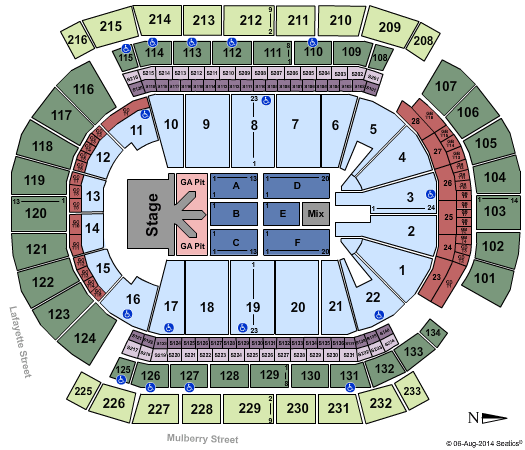 Prudential Center Rascal Flatts Seating Chart